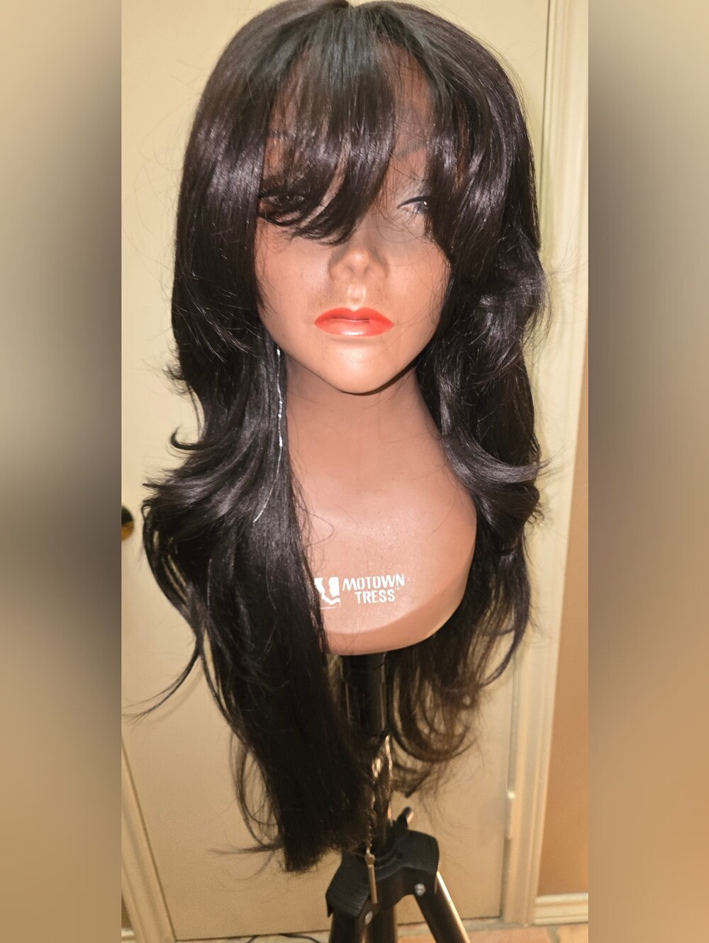 Long Black Layered Women's Wig